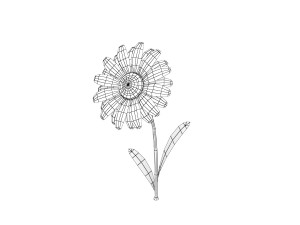 cartoon daisy 3D Model