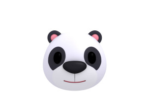 panda head Modello 3D