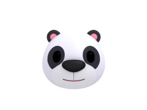 panda hoofd 3D Model