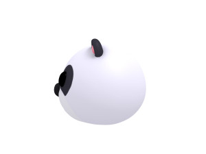 panda head Modello 3D