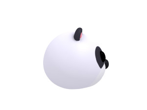 panda head Modello 3D