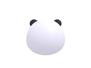 panda head Modello 3D