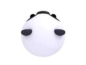 panda head Modello 3D