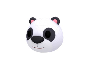 panda hoofd 3D Model