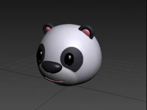 panda hoofd 3D Model