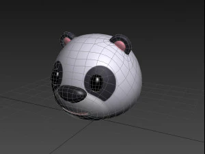 panda hoofd 3D Model