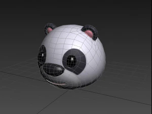 panda hoofd 3D Model
