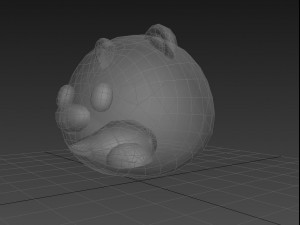 panda head Modello 3D