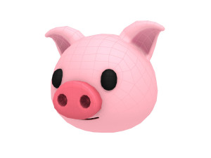 pig head 3D-Modell