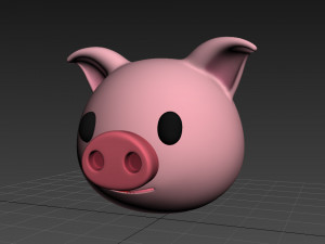 pig head 3D-Modell
