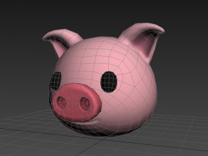 pig head 3D-Modell
