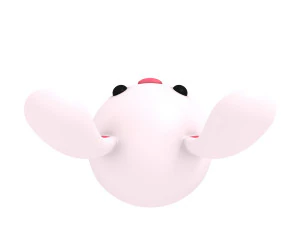 खरगोश का सिर 3D मॉडल