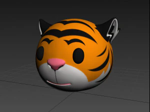 tijger hoofd 3D Model