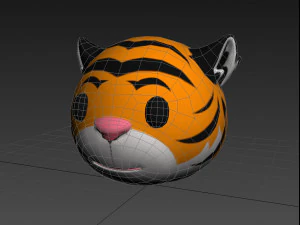 tijger hoofd 3D Model
