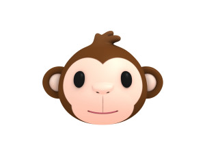 monkey head Model 3D