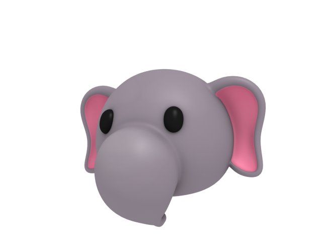 elephant head Modelo 3D .c4d .max .obj .3ds .fbx .stl .blend 