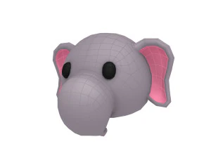 大象头 3D 模型