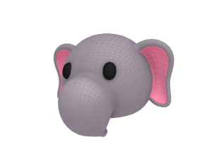 大象头 3D 模型