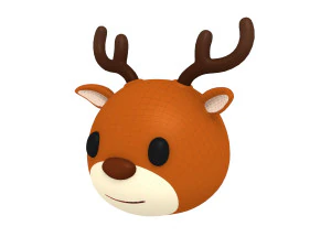 cabe&ccedil;a de veado Modelo 3D