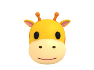 giraffe head 3D Model