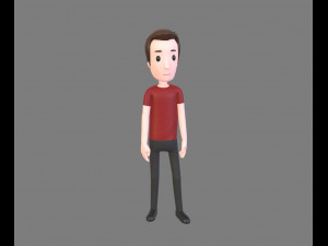 animated cartoon man 01 3D मॉडल