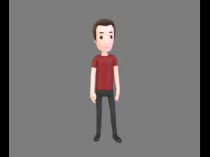 animated cartoon man 01 3D Model
