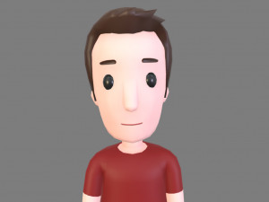 animated cartoon man 01 Model 3D