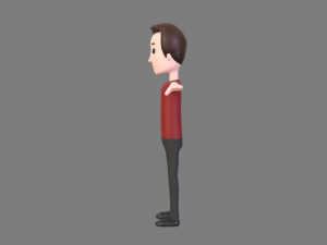 animated cartoon man 01 Model 3D