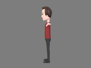 animated cartoon man 01 3D Model