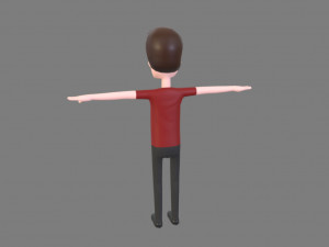 animated cartoon man 01 Model 3D