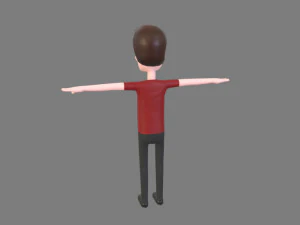 animated cartoon man 01 3D Model