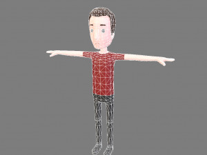 animated cartoon man 01 Model 3D