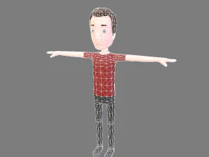 animated cartoon man 01 3D Model