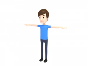 cartoon man pack 1 3D Model
