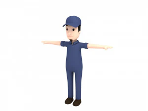 cartoon man pack 1 3D Model