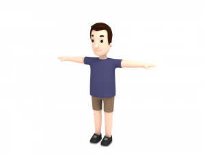 cartoon man pack 1 3D Model