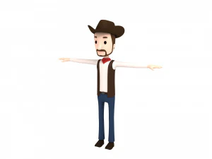 cartoon man character pack2 3D Model