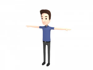 cartoon man character pack2 3D Model