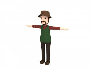 cartoon man character pack2 3D Model