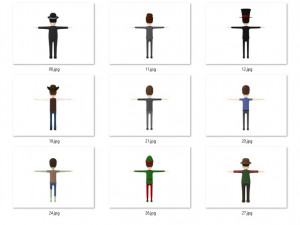cartoon man character pack2 3D Model