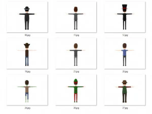 cartoon man character pack2 3D Model