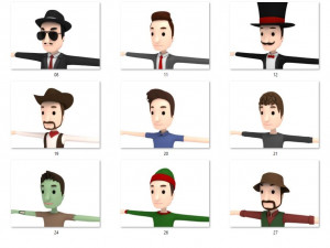 cartoon man character pack2 3D Model