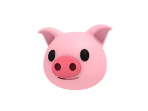 cartoon animal head pack 3D Model