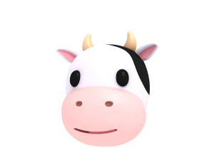 cartoon animal head pack 3D Model