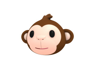 cartoon animal head pack Model 3D