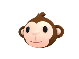 cartoon animal head pack 3D Model