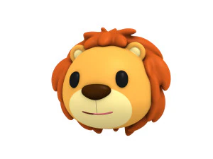 cartoon animal head pack 3D Model