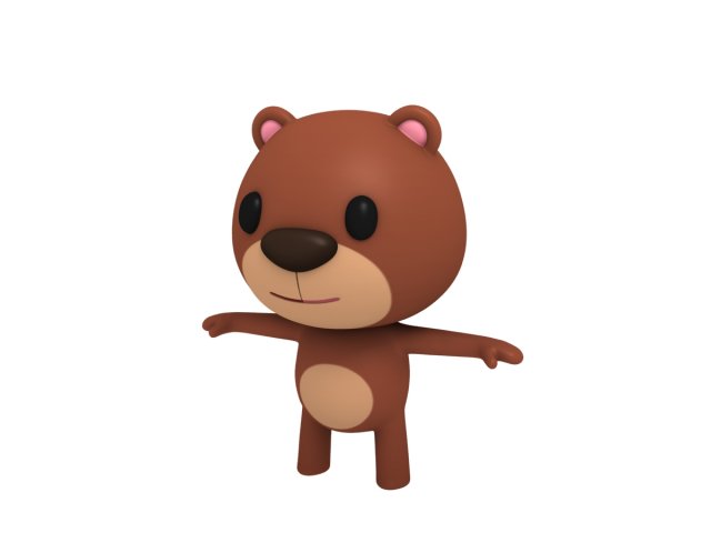 little bear 3Dモデル .c4d .max .obj .3ds .fbx .stl .blend 