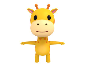 little giraffe Modello 3D