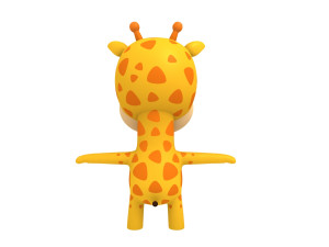 little giraffe Modello 3D